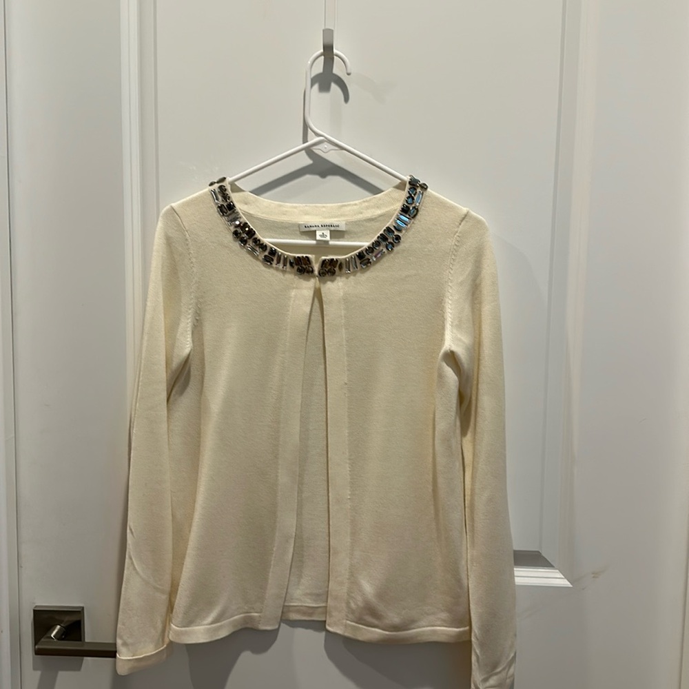 Banana Republic ivory cardigan